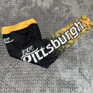 XLUSION Love Football Pittsburgh Leggings.  Size XXL.